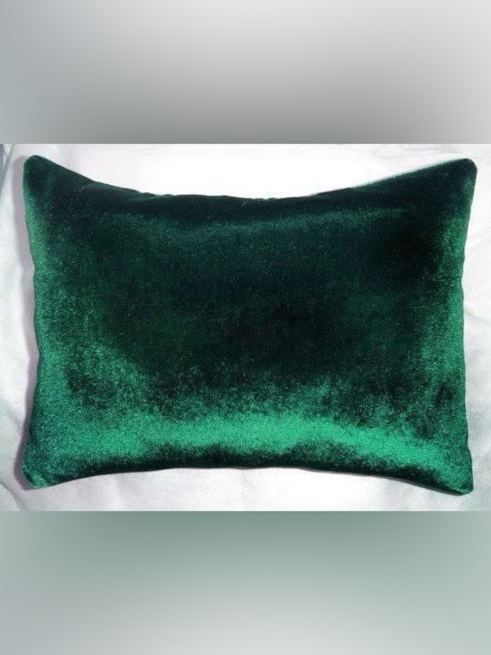 Dark Green Velvet Pillow 16x12 inches. New. Soft, nice